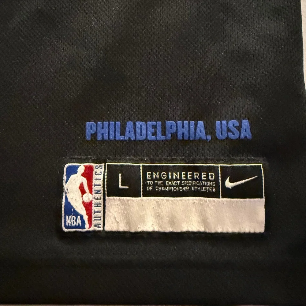Nike Philadelphia 76ers Joel Embiid 21 City Edition Jersey Youth Large Black